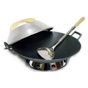 Traditional Cast Iron Wokset - wok set - chinese wok set