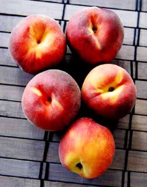 easy peach sorbet ingredient list image