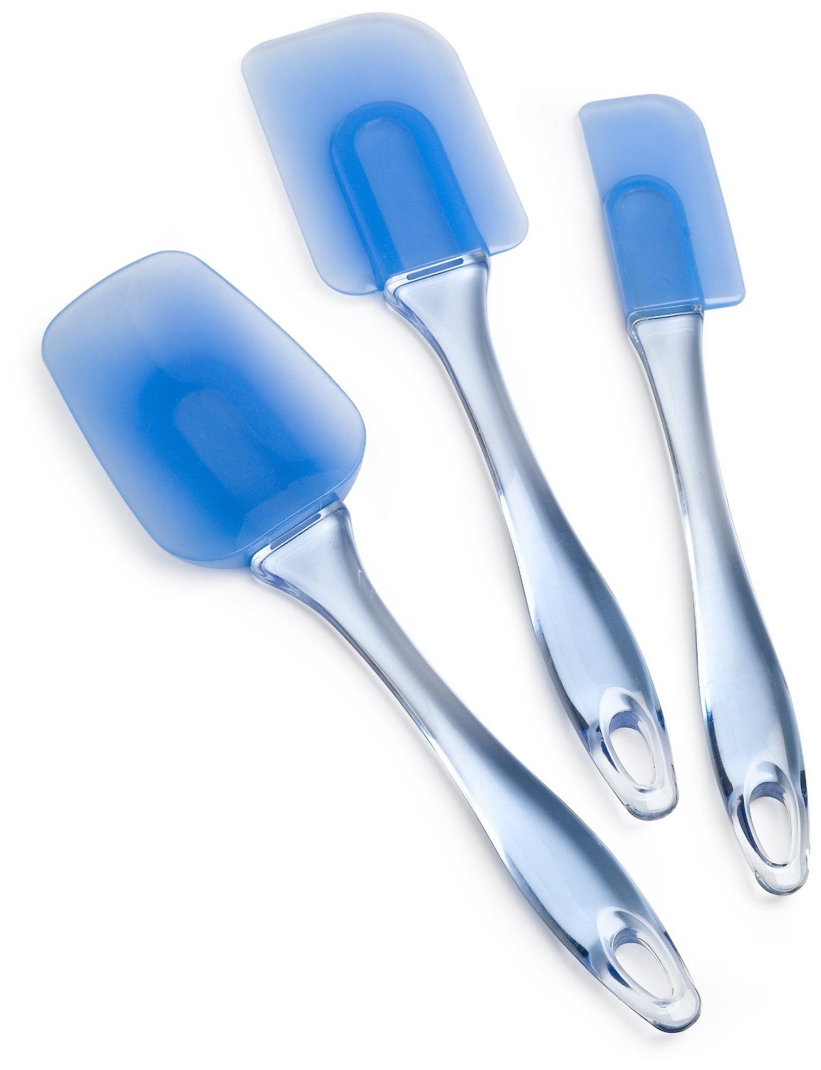 Wilton 570-1121 Easy Flex 3-Piece Silicone Spatula Set, Blue