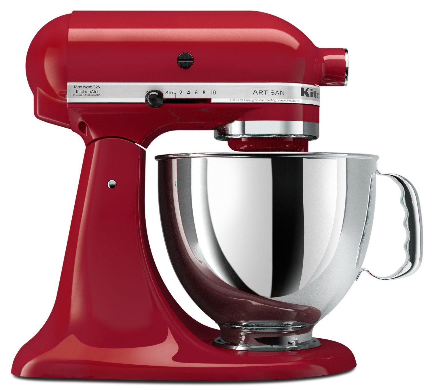 KitchenAid KSM150PSER Artisan Series 5-Quart Mixer, Empire Red