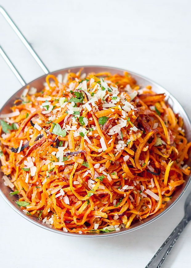 Garlic Parmesan Roasted Sweet Potato Noodles — Eatwell101