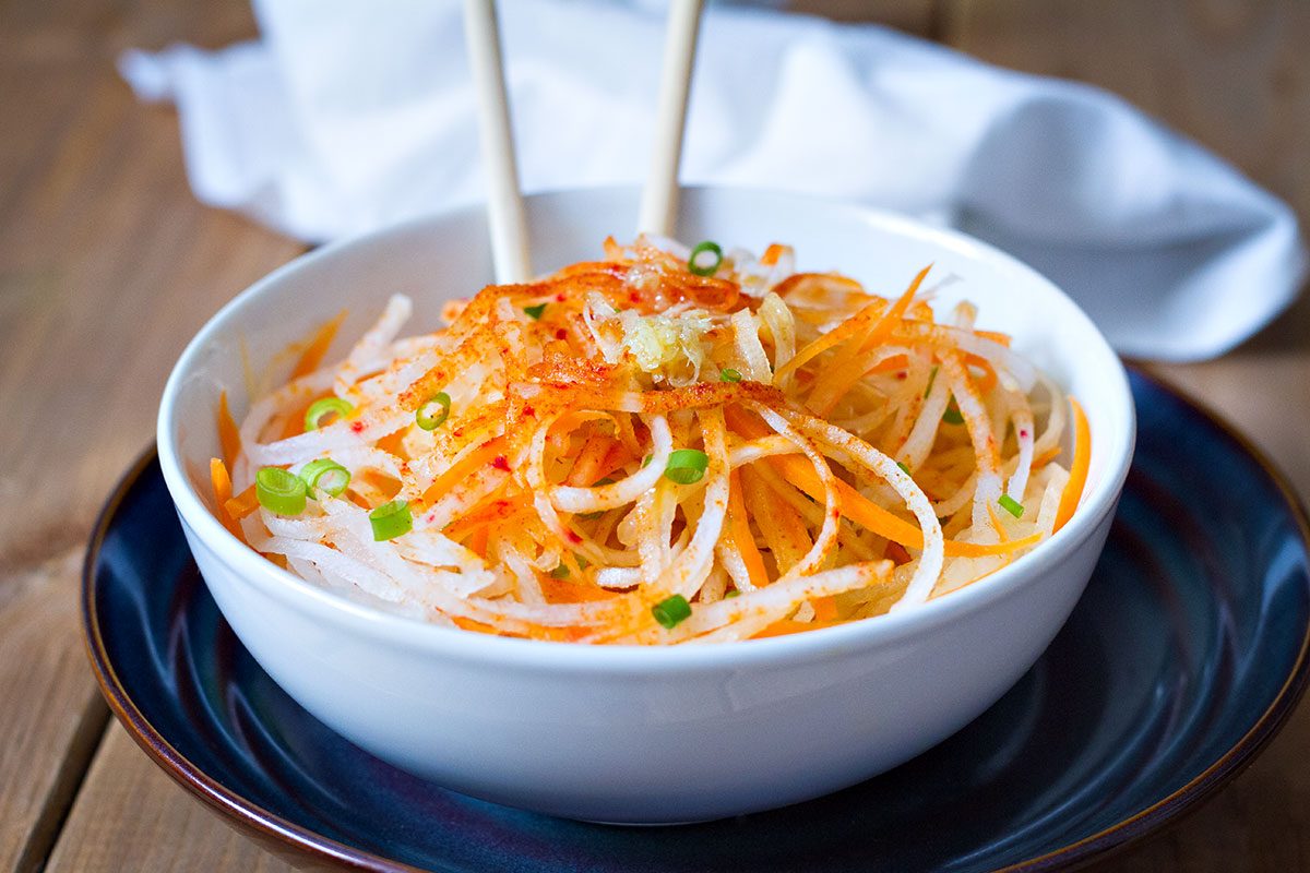 Carrot and Daikon Noodle Salad Recipe — Eatwell101