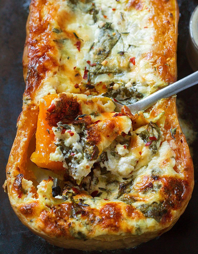 Creamy Four Cheese Spinach Butternut Squash Recipe Eatwell101 creamy-four-cheese-spinach-butternut-squash-recipe-eatwell101