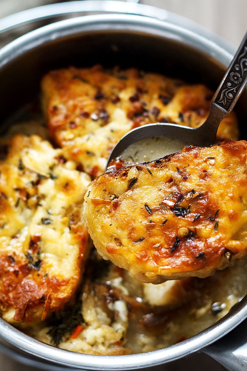 FourCheese Garlic Bread Soup Recipe — Eatwell101