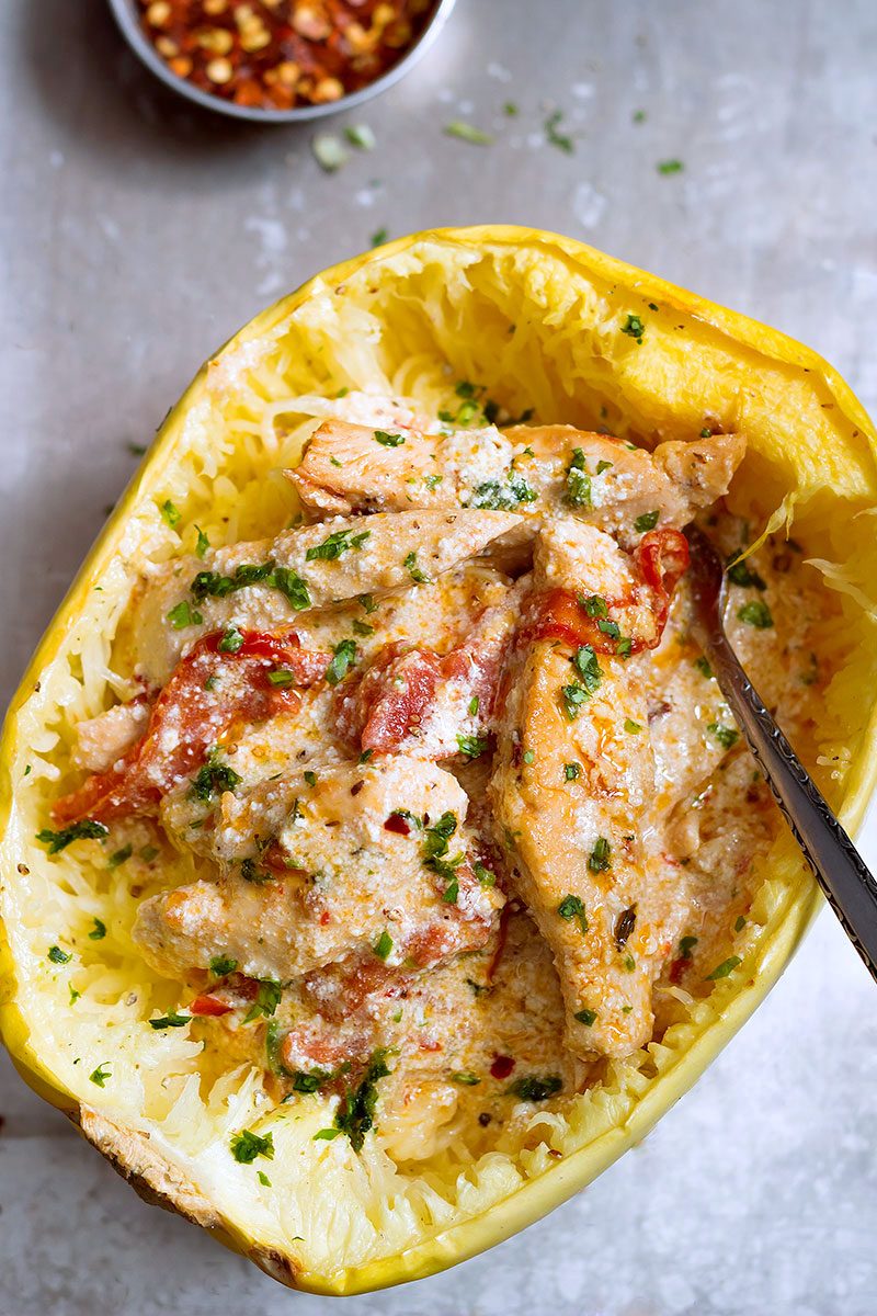 Chicken Spaghetti Squash Recipe — Eatwell101