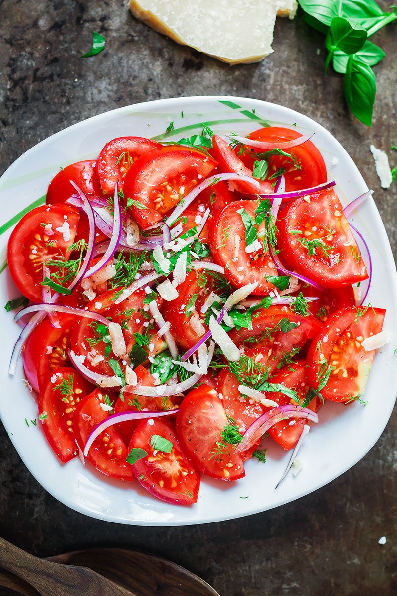 Fresh Herbs and Tomato Salad Recipe — Eatwell101