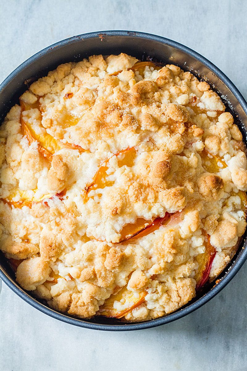 Peach Crumble Cake Recipe — Eatwell101