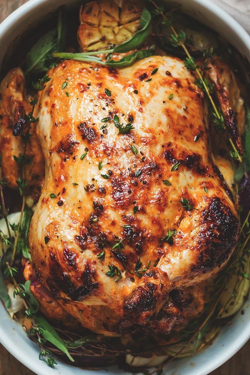 Mayonnaise Roasted Whole Chicken Recipe — Eatwell101