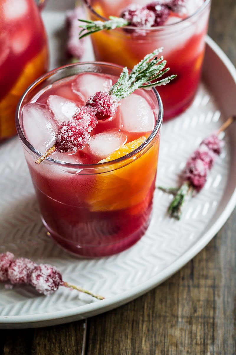 Christmas Sangria Recipe with Cranberry and Pineapple