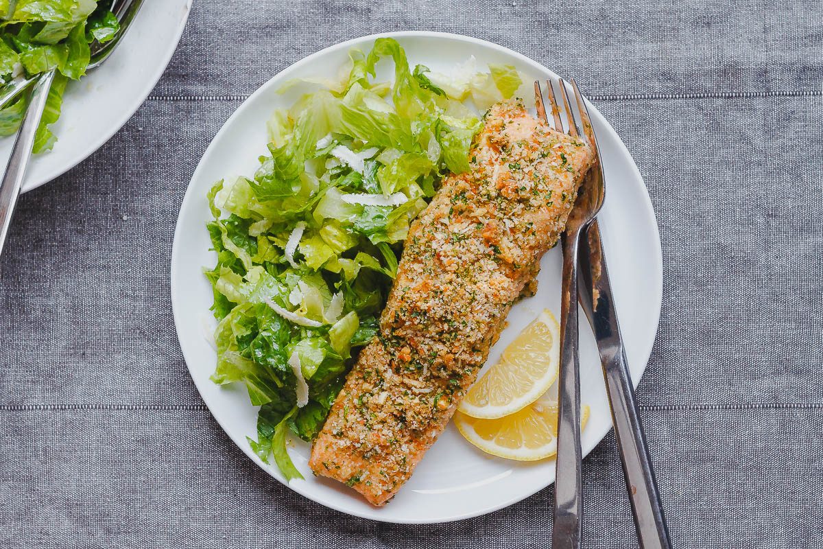 Baked Parmesan Crusted Salmon Recipe — Eatwell101