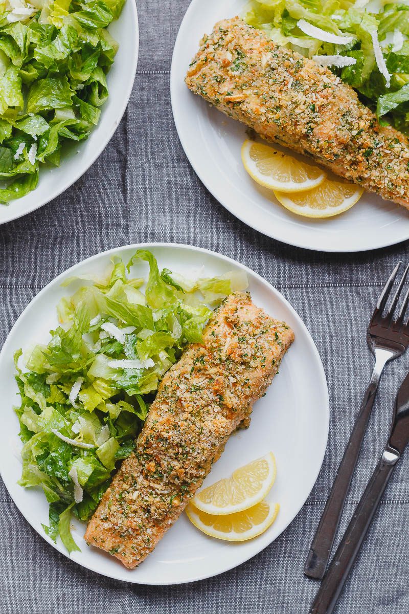 Baked Parmesan Crusted Salmon Recipe — Eatwell101