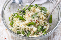 easy Spinach Orzo Salad recipe