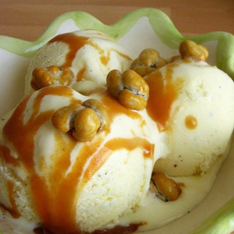 Almond Milk and Salted Butter Caramel IceCream Almond Milk Ice Cream