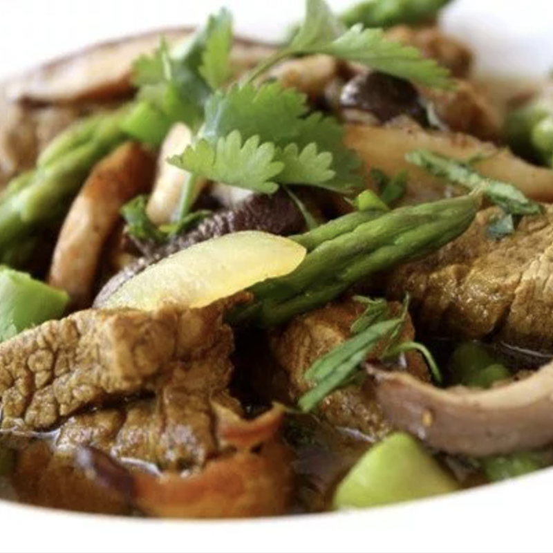 Quick Veal Stew with Asparagus and Mushrooms Healthy Veal Stew Recipe How to make veal Stew