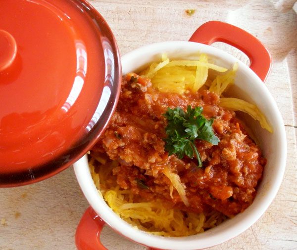 Spaghetti Squash with Bolognese Sauce