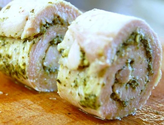 Easy healthy Turkey recipefor Busy Moms - Turkey Cutlets Roulade Stuffed with Aromatic Herbs image