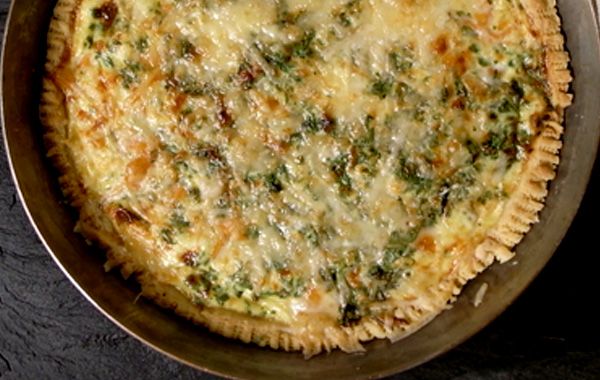 easy salmon quiche recipe - quick and fast lunch recipe image