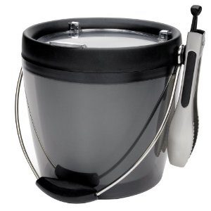 Grips Plastic Ice Bucket with Ice Tongs