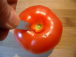 skin tomato easily - skinning tomato image