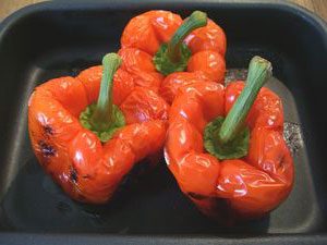 how to roast red peppers image