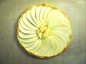 filled almond cream apple tart instructions image