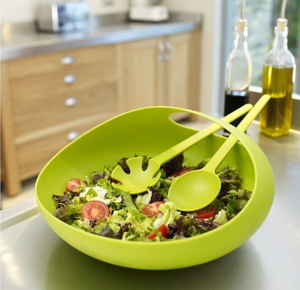 An Original Salad Bowl and Servers