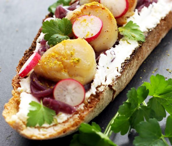 Sea Scallops Bruschetta Recipe
