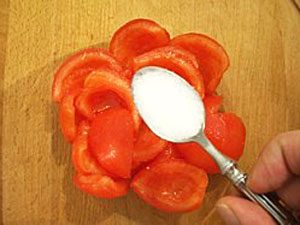 drying tomatoes - dried tomatoes in olive oil image