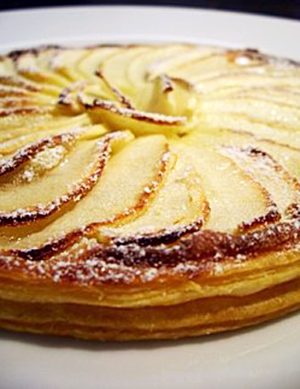easy apple tart filled almond cream image
