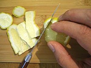 learn to peel a lemon using a paring knife