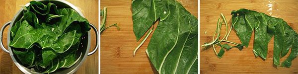 cooking lesson: swiss chards au gratin - chard gratin ingredients image