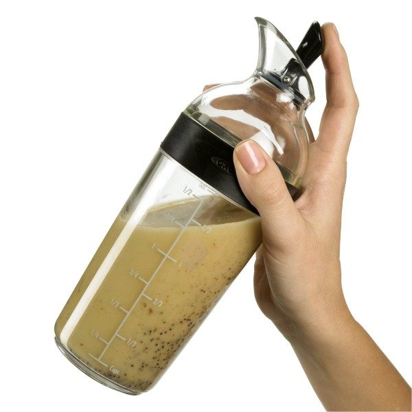 Salad Dressing Shaker iFlymisi Salad Dressing Mixer Stirring Bottle Salad Mixing Cup For Sauce Oil And Vinaigrettes Manual Salad Dressing Bottles Mixing Container With The Pump Handle 