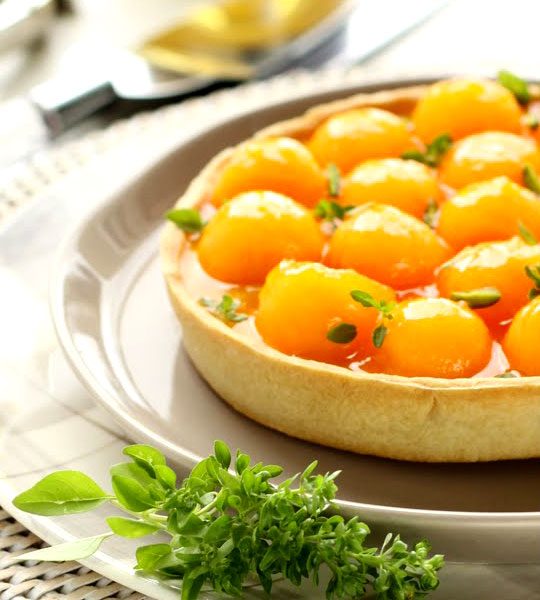 Melon tart with Fresh Goat Cheese Recipe image