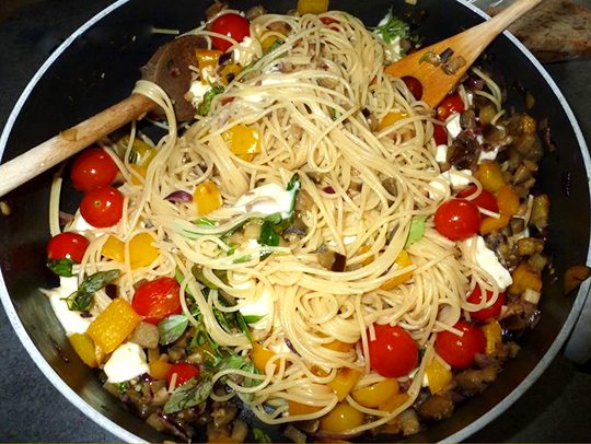 Spaghetti Vegetable Stir-Fry