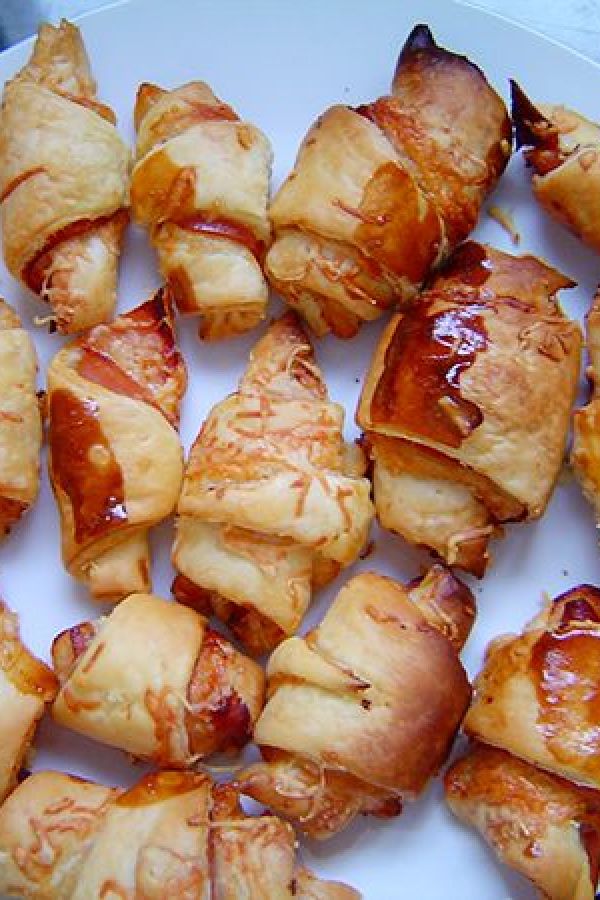 Crispy Ham Cheese Croissants - #recipe by #eatwell101 - https://www.eatwell101.com/ham-and-cheese-croissants-recipe