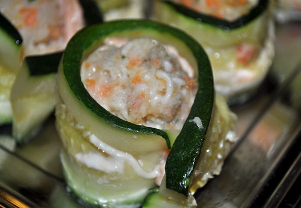 Healthy-fish-dinner-recipe-Zucchini-Rolls-with-two-fish-