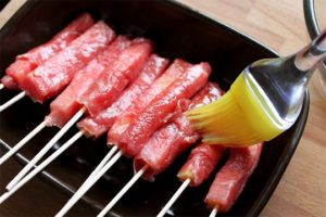 Beef Yakitori with Swiss Cheese