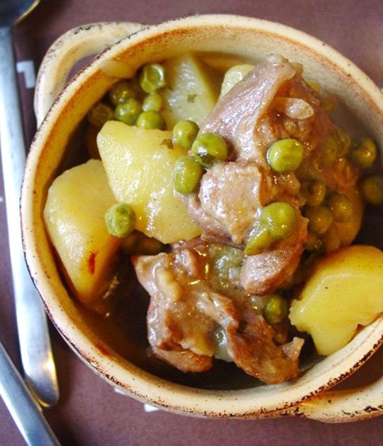 Lamb Stew with Potatoes and Peas
