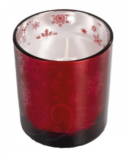Christmas Votive Holders with Candles