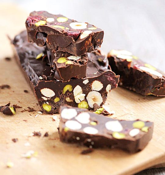 Dried fruit chocolate fudge image