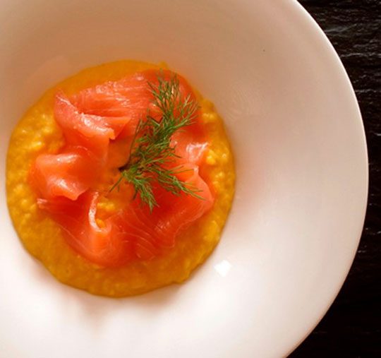 Scrambled eggs and smoked salmon pictures
