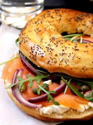 Salmon Bagel Sandwich