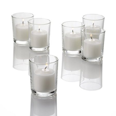 White Unscented Votive Candles