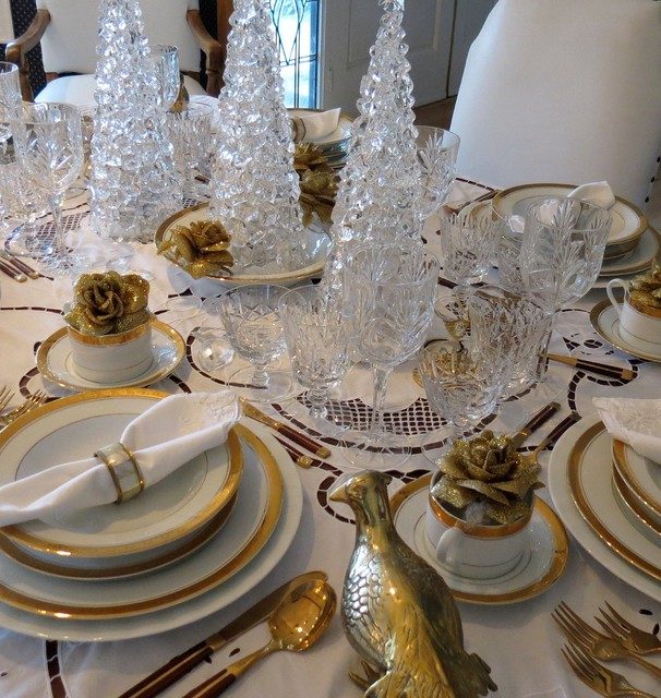 elegant christmas dining table photo