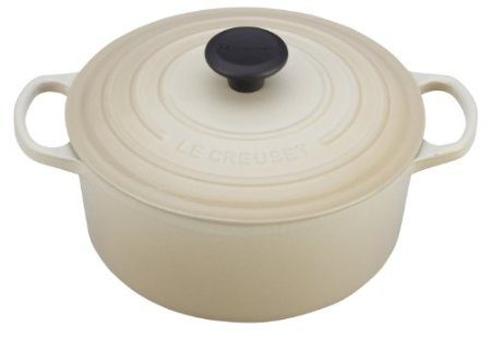 lecreuset white cast iron cookware