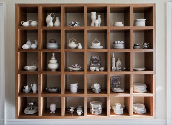 modern kitchen shelves