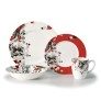 white red flower design plates thumbnail