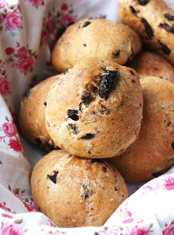 Bread Rolls with olives photo