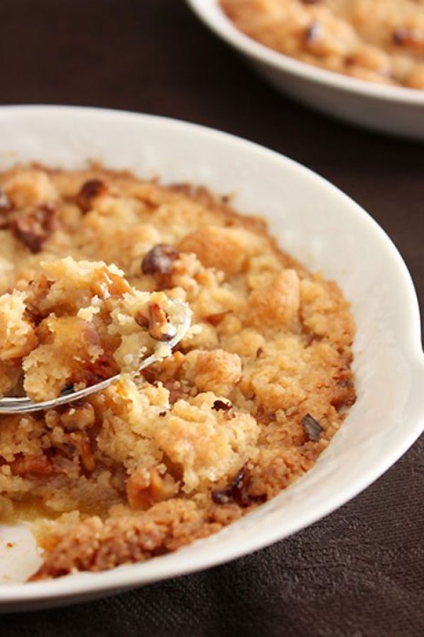 Easy Apple Crumble Recipe - #recipe by #eatwell101 - https://www.eatwell101.com/easy-apple-crumble-recipe-apple-walnut-crisp
