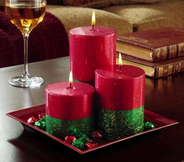 red christmas candles photos